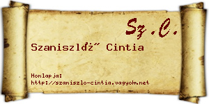 Szaniszló Cintia névjegykártya